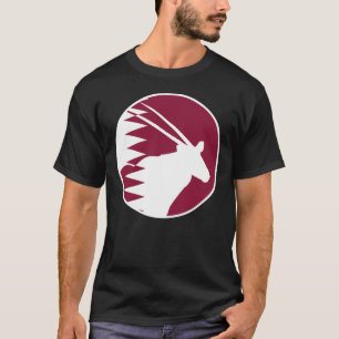Camiseta Catar Oryx Árabe Catar Bandeira Nacional Animal do