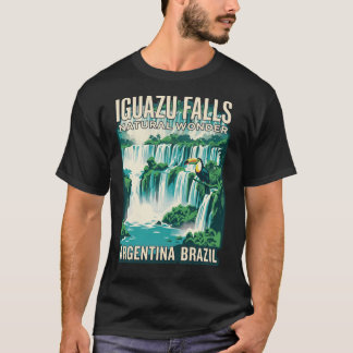 Camiseta Cataratas do Iguaçu Argentina Brasil Poster de Via