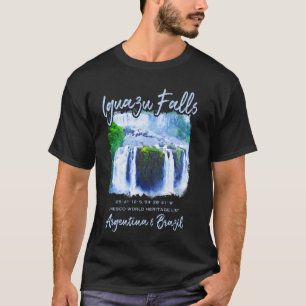Camiseta Cataratas do Iguaçu Queda d'água Viagem Iguazu Bra
