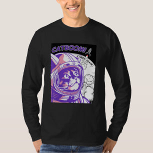 Camiseta CATBOOM Eu Preciso de Espaço Gato Astronauta em Tr