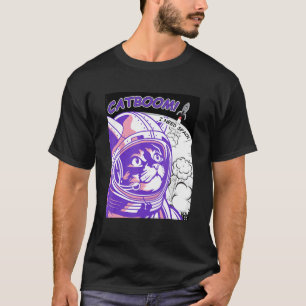 Camiseta CATBOOM Eu Preciso de Espaço Gato Astronauta no Tr