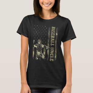 Camiseta Catcher de Beisebol  Homem Beisebol Tio Camuflagem