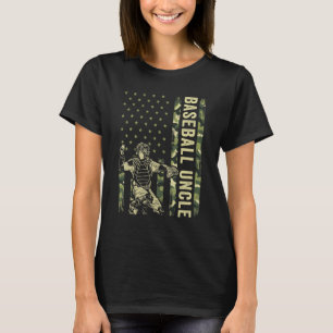 Camiseta Catcher de beisebol  Homens Camo Bandeira dos EUA 