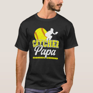 Camiseta Catcher de Softball Papai Orgulhoso Papai de Um Ga