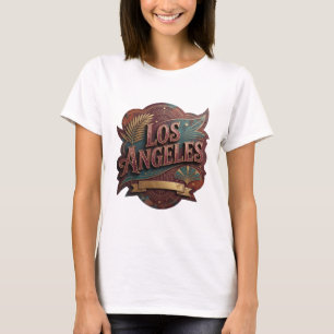 Camiseta Catchy Gold LOS ANGELES Slogan
