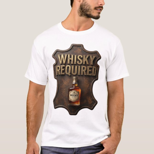 Camiseta Catchy Gold WHISKY REQUIRED Statement (Frente)