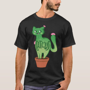 Camiseta Catcus Cat Cactus Succultus Plantas Gatinhos Amant