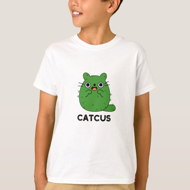 Camiseta Catcus Funny Cat Cactus Pun (Frente)