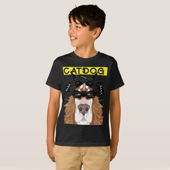 Camiseta Catdog NANA NANA NANA Superherói (Frente Completa)
