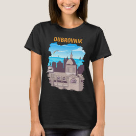 Camiseta Catedral da Cidade Antiga de Dubrovnik Roxo Viagem