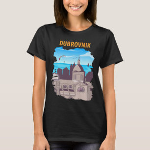 Camiseta Catedral da Cidade Antiga de Dubrovnik Roxo Viagem