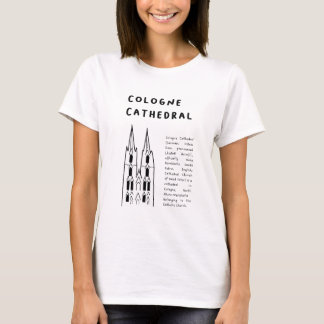 Camiseta Catedral de Colônia, Alemanha | Arte minimalista