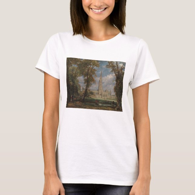 Camiseta Catedral de John Constable | Salisbúria do Bish (Frente)