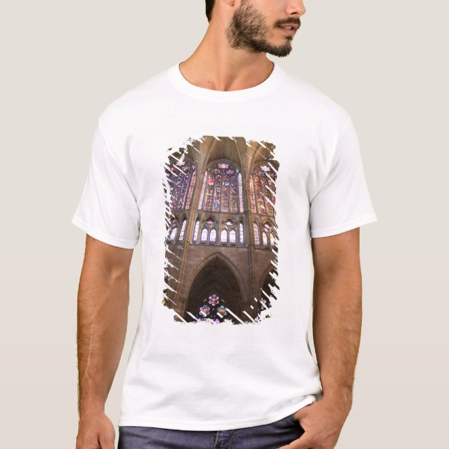 Camiseta Catedral de Leão, janelas de vidro com manchas int (Frente)