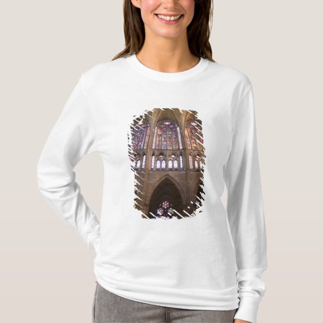 Camiseta Catedral de Leão, janelas de vitral interior (Frente)