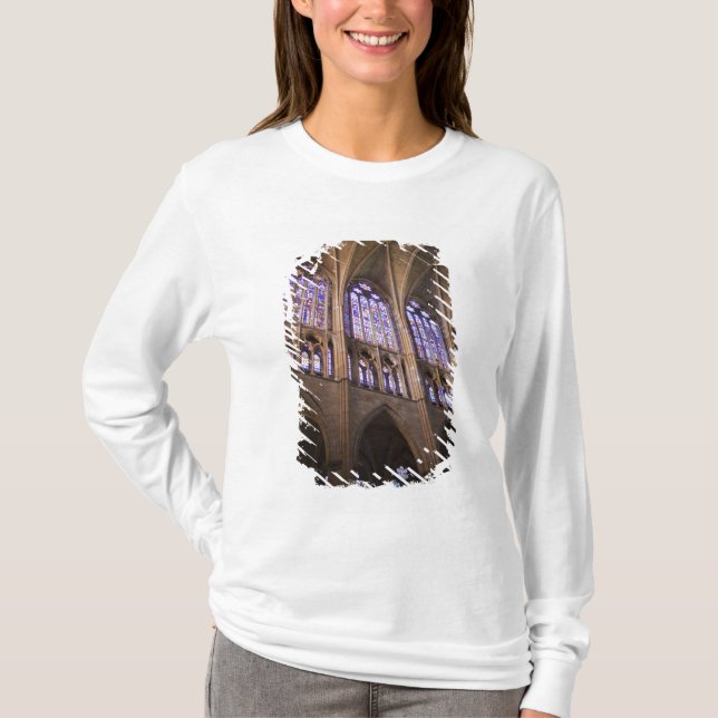 Camiseta Catedral de Leão, janelas de vitral interior (Frente)
