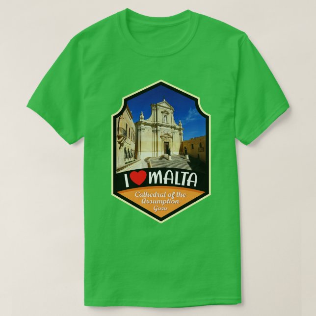 Camiseta Catedral De Malta Na Hipótese Gozo (Frente do Design)