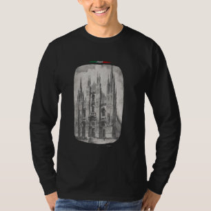 Camiseta Catedral de Milão Lombardia Itália Viagem Desenho 