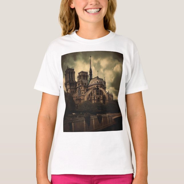 Camiseta Catedral de Notre Dame Spier, Paris, França (Frente)