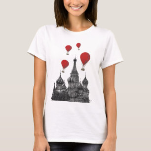 Camiseta Catedral de rua Basil e Balões de Ar Quente Verme