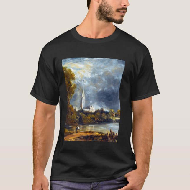 Camiseta Catedral de Salisbury John Constable Romantismo Ar (Frente)