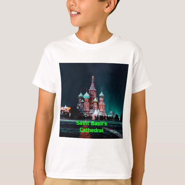 Camiseta Catedral de santo Basil, Moscou, Rússia (Frente)