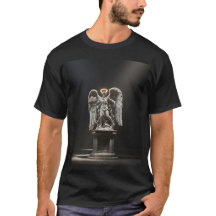 Camiseta Catedral Gótica Estátua de Anjo Caído Som