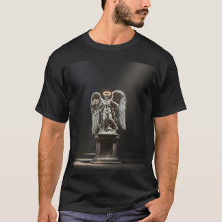 Camiseta Catedral Gótica Estátua de Anjo Caído Som