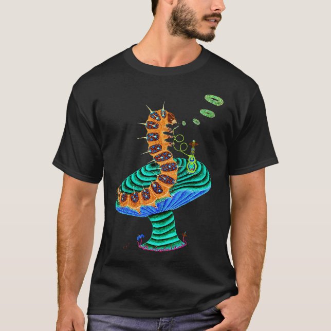 Camiseta Caterpillar e t-shirt negativos do gato (Frente)