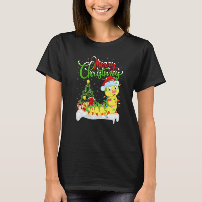 Camiseta Caterpillar  Xmas Decorations Caterpillar Christma (Frente)