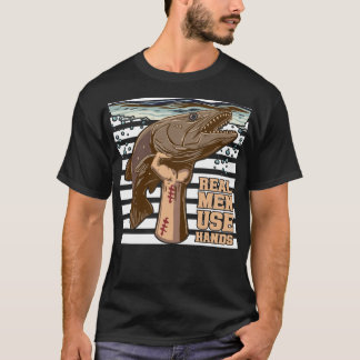 Camiseta Catfish com as Mãos: Homens de Verdade Usam as Mão