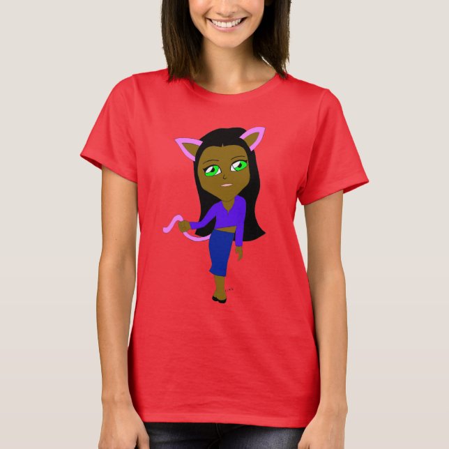 Camiseta catgirl chibi (Frente)