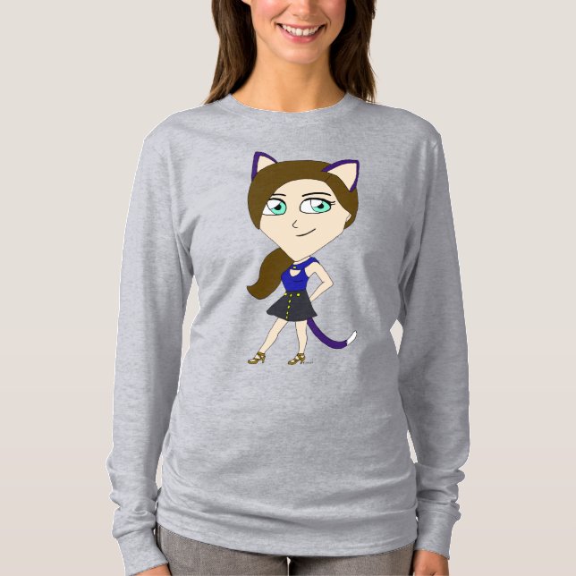 Camiseta catgirl chibi (Frente)