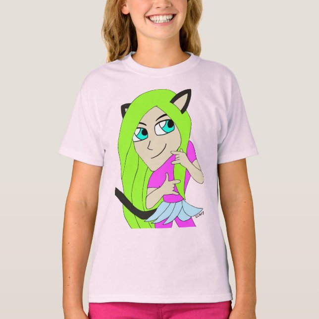 Camiseta catgirl chibi (Frente)