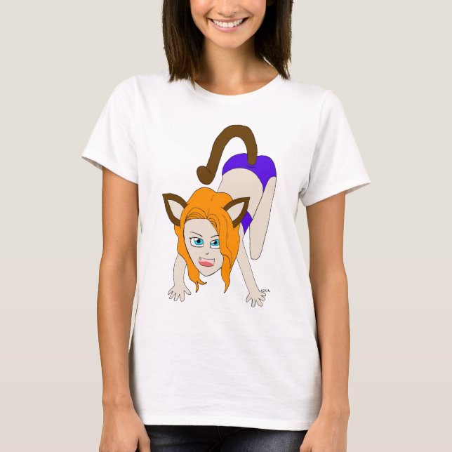 Camiseta catgirl chibi (Frente)