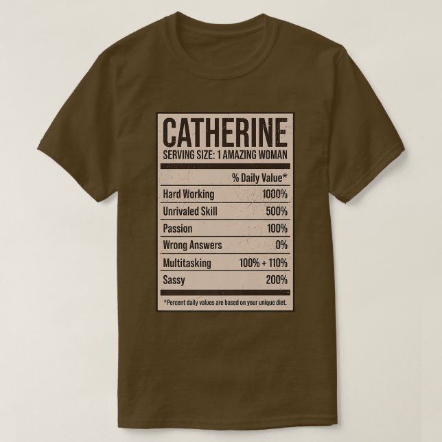 Camiseta Catherine Nutrition Fata Nome Apelido Alias Titl (Frente do Design)