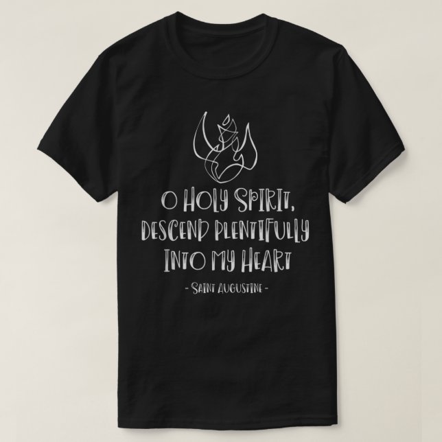 Camiseta Catholic Holy Spirit Pentecost Sunday St Augustine (Frente do Design)