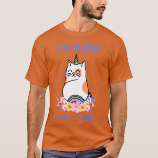Camiseta Caticorn Precisa De Cudles Frio De Unicórnio Bonit