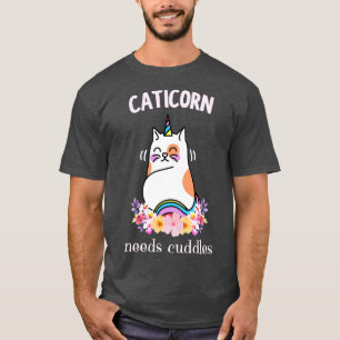 Camiseta Caticorn Precisa De Cudles Gato De Unicórnio Engra