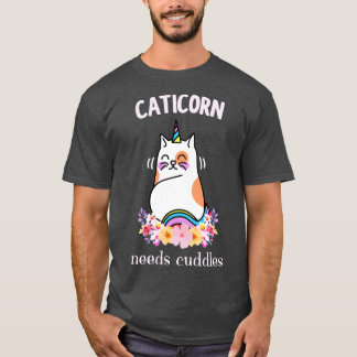 Camiseta Caticorn Precisa De Cudles Gato De Unicórnio Engra