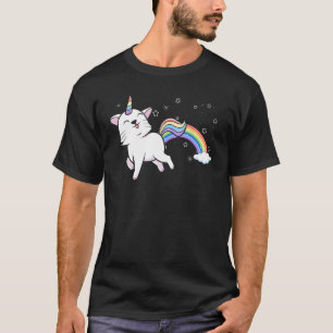 Camiseta Caticorn Rainbow Unicorn Cat Magnética Gatinho Leg