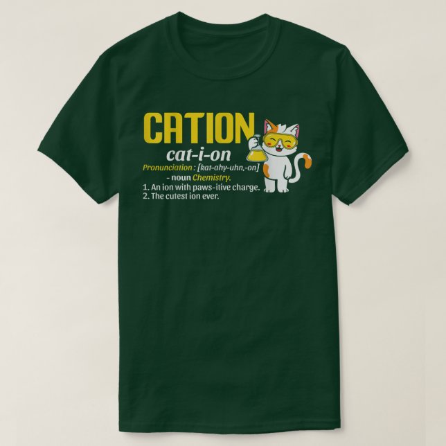 Camiseta Cation Cat-I-Ion Pronunciation - Science - Boys Gi (Frente do Design)