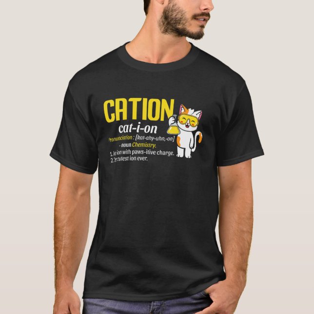 Camiseta Cation Cute Science Cat Pawsitive  Chemistry Teach (Frente)