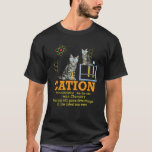 Camiseta Cation Funny Chemistry Humor Science Professor Cat<br><div class="desc">Cation Funny Chemistry Humor Science Teacher Cat Pun T Shirt</div>