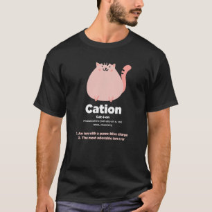 Camiseta Cation - Punho Científico do Gato Divertido Íon