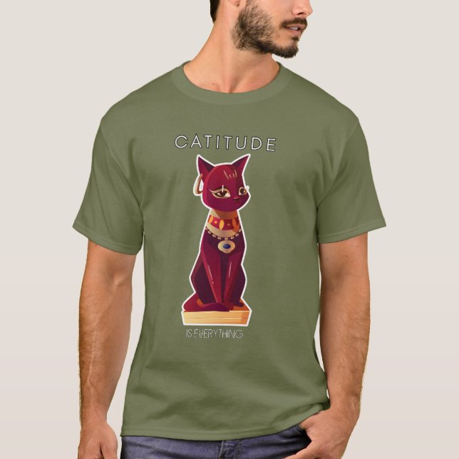 Camiseta CATITUDE - é tudo o que T-Shirt (Frente)