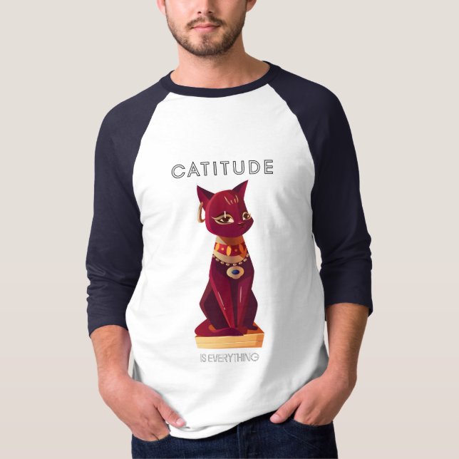 Camiseta CATITUDE é tudo T-Shirt (Frente)