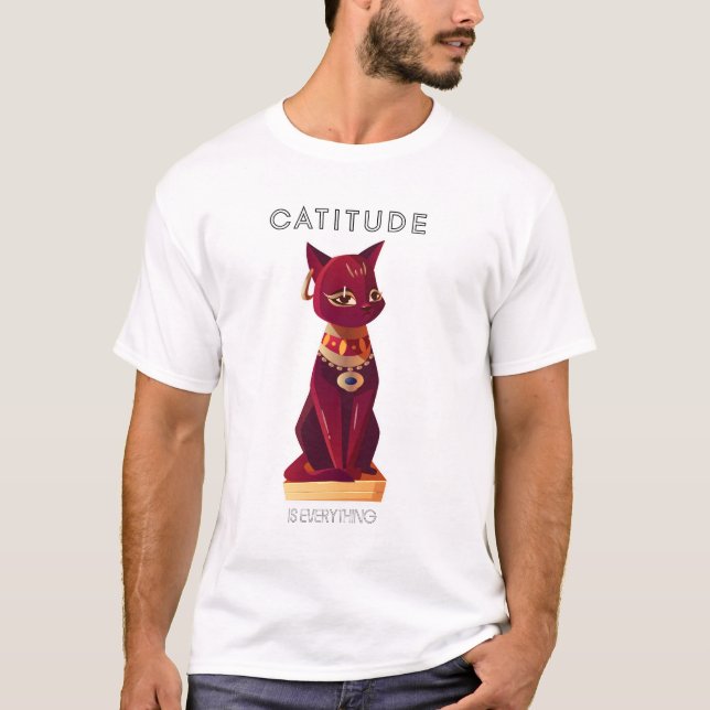 Camiseta CATITUDE é tudo T-Shirt (Frente)