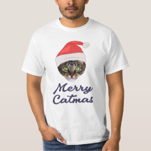 Camiseta Catmas de feliz, Convite para Papai Noel de Natal