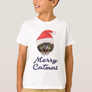 Camiseta Catmas de feliz, Convite para Papai Noel de Natal